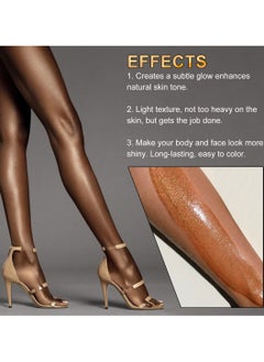 IKZEE Golden Brown Body Shimmer Oil 100ml Body Shimmer Lotion Glow Oil Body Luminizer Oil Glow Lotion for Brightening Body Long Lasting Shimmering Body Oil for Body & Face No.04  - Image 4