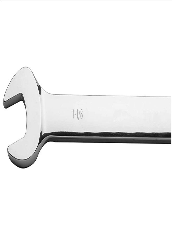 FLZOSPER 1-1/8 Inch SAE Box End Head Geared Wrench, 72-Tooth Ratcheting Combination Wrench Spanner - Image 3