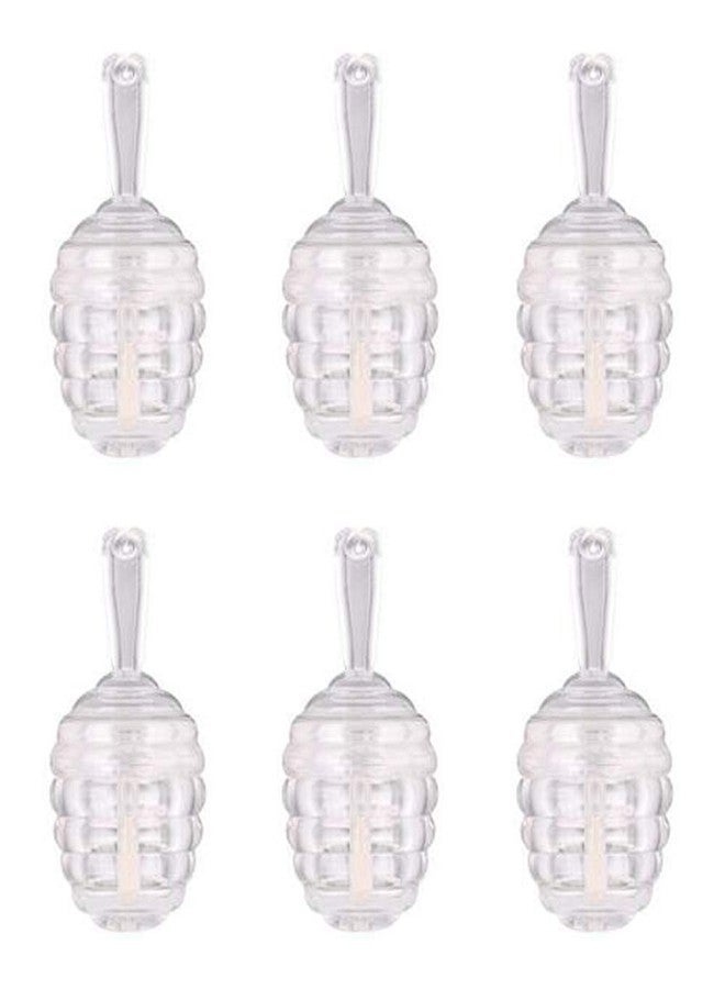 lasenersm 6 Pieces Empty Lip Gloss Tubes Reusable Lip Gloss Containers Honey Pots Shaped Lips Gloss Tube 9 ml Empty Refillable Lips Gloss Bottles DIY Cosmetics Lipstick Containers, Transparent - Image 1