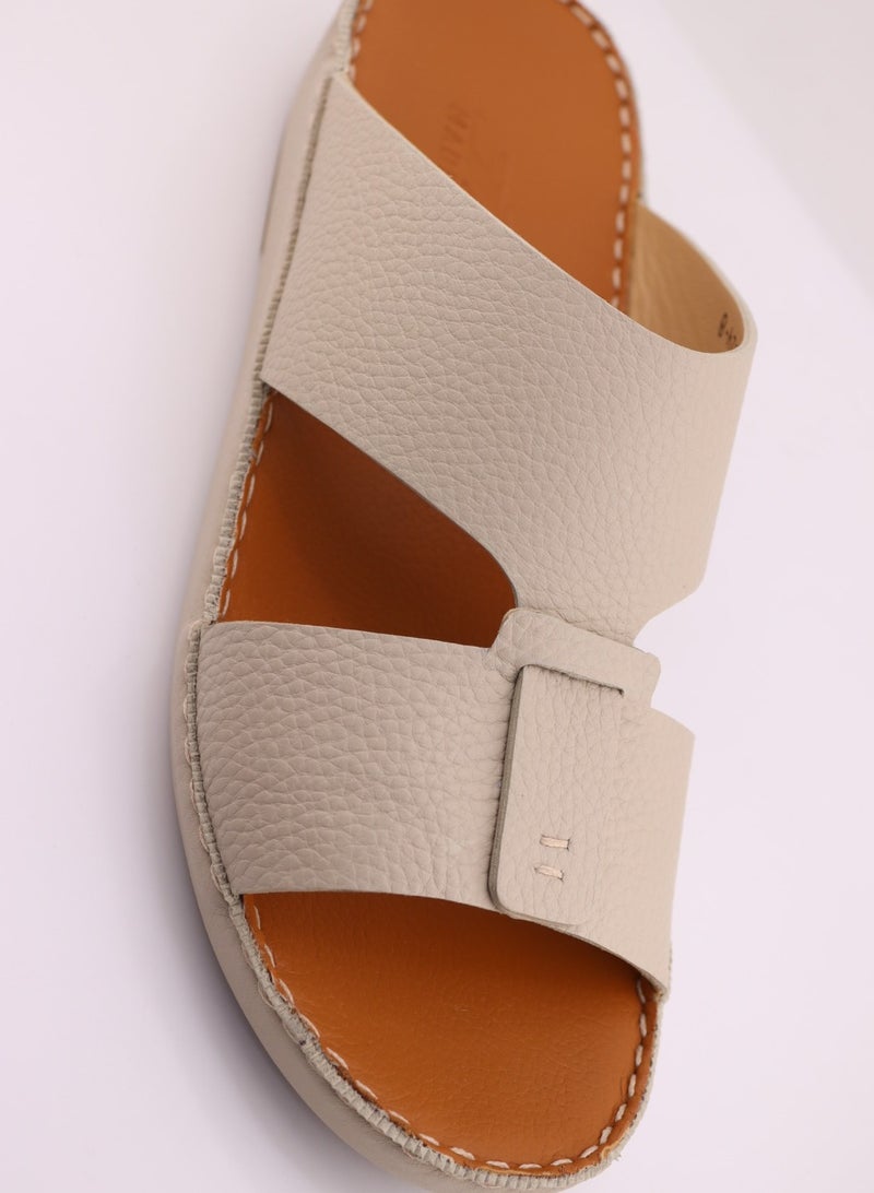 النهام نعال النهام للرجال | شبشب يومي | شبشب رجالي عربي من الجلد الطبيعي الناعم بالكامل | نعل داخلي بني | صندل عربي خارجي | مريح وخفيف الوزن - Image 3