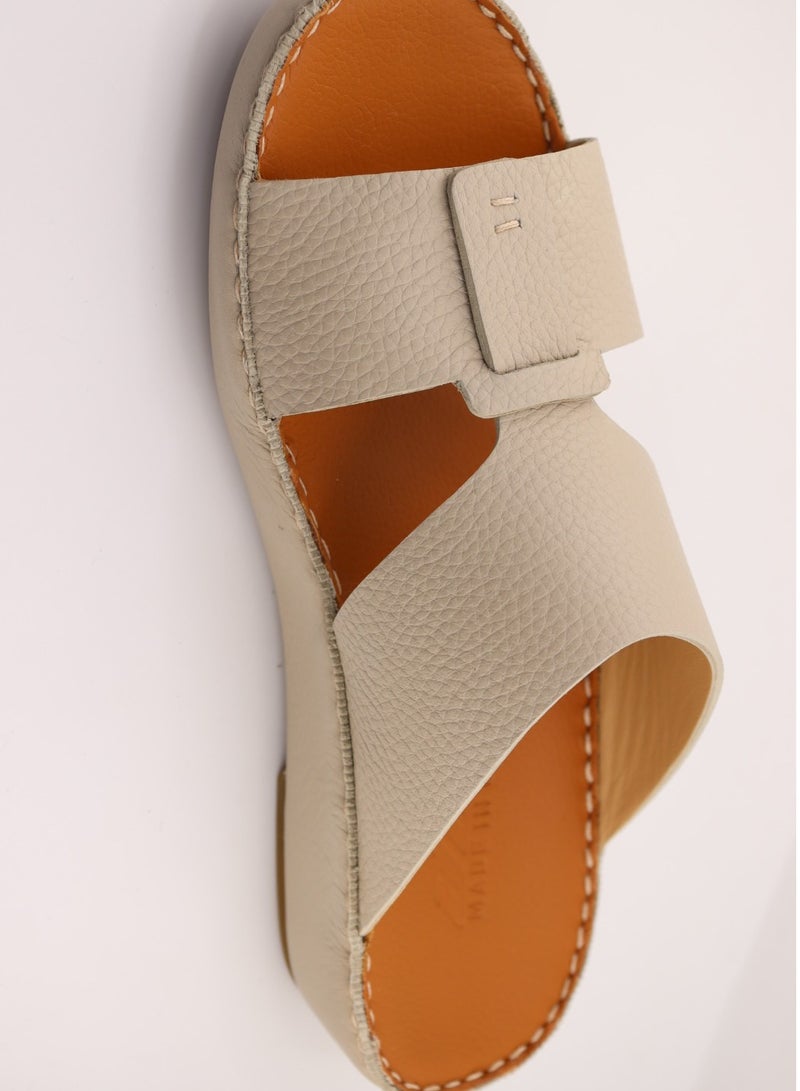 النهام نعال النهام للرجال | شبشب يومي | شبشب رجالي عربي من الجلد الطبيعي الناعم بالكامل | نعل داخلي بني | صندل عربي خارجي | مريح وخفيف الوزن - Image 2