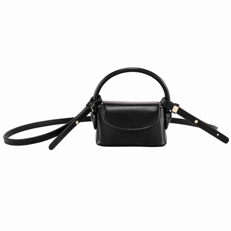 Ayliss Women Mini Purse Bag Mini Top Handle Clutch Crossbody Handbag Coin Cute Purse Lipstick Bag Y2K Accessories Gift (Black) - Image 1