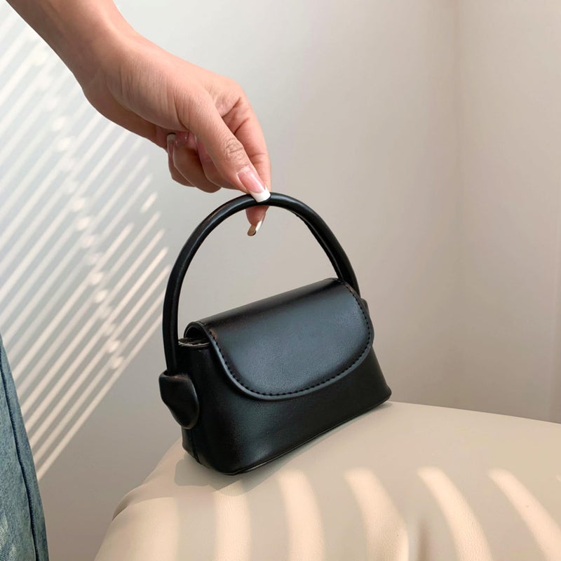 Ayliss Women Mini Purse Bag Mini Top Handle Clutch Crossbody Handbag Coin Cute Purse Lipstick Bag Y2K Accessories Gift (Black) - Image 3