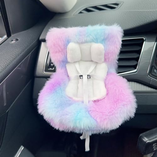 Ezcora Accessories for 1017cm Dolls Doll Car Seat with Clip onto Car Air Vent Includes Seat Leg for Desktop Display Cotton Candy Sky Ombre - Image 5
