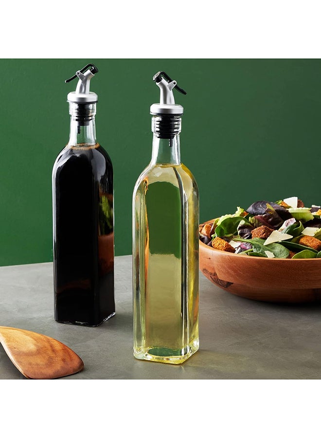 Olive Oil And Vinegar Dispenser Bottles With Lever Release Pourer, 2Pack, 500 Ml - Image 2