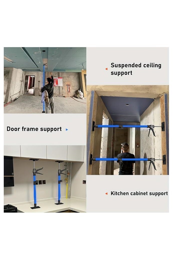 HOMESTAR 2pcs Adjustable 360° Rotating Drywall Lifts - 11.81-23.23" Height Range, Quick Release & Anti-Slip Base, Multipurpose Cabinet Jack - Image 4