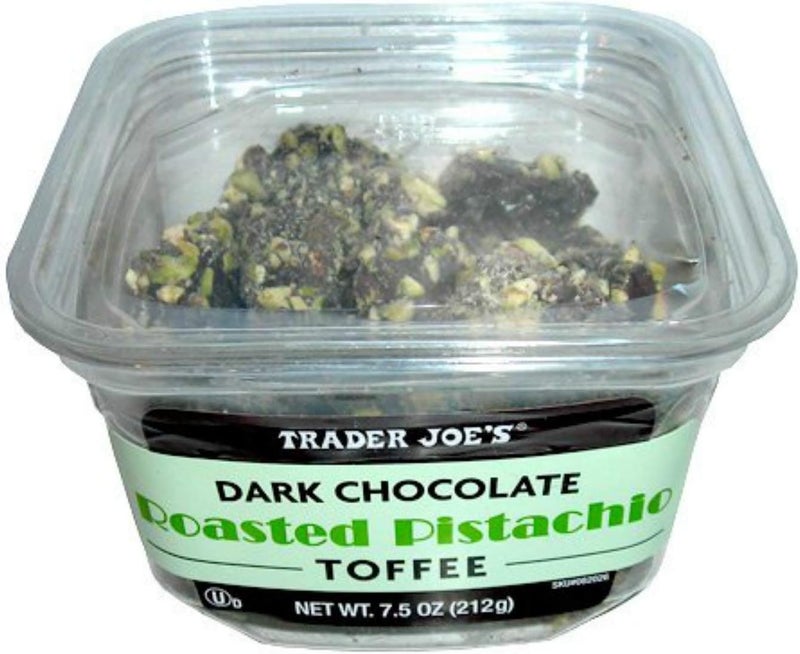 Trader Joe's Dark Chocolate Roasted Pistachio Toffee - Image 1