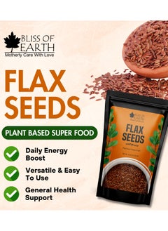 BLISS OF EARTH 200g Flax Seeds Raw Superfood for Weight Loss OMEGA Rich High in Protein  - Image 2
