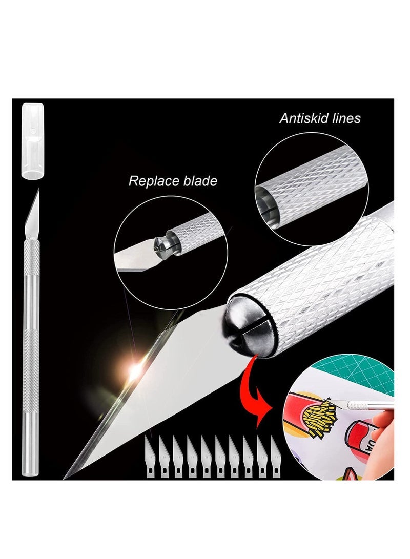 كابتن تيك heat transfer tools Vinyl Tools with T-Shirt Ruler Guide Craft Tools Set for DIY Heat Transfer Printing Vinyl Silhouettes Scrapbooking Lettering Cutting Splicing 33pcs - Image 3