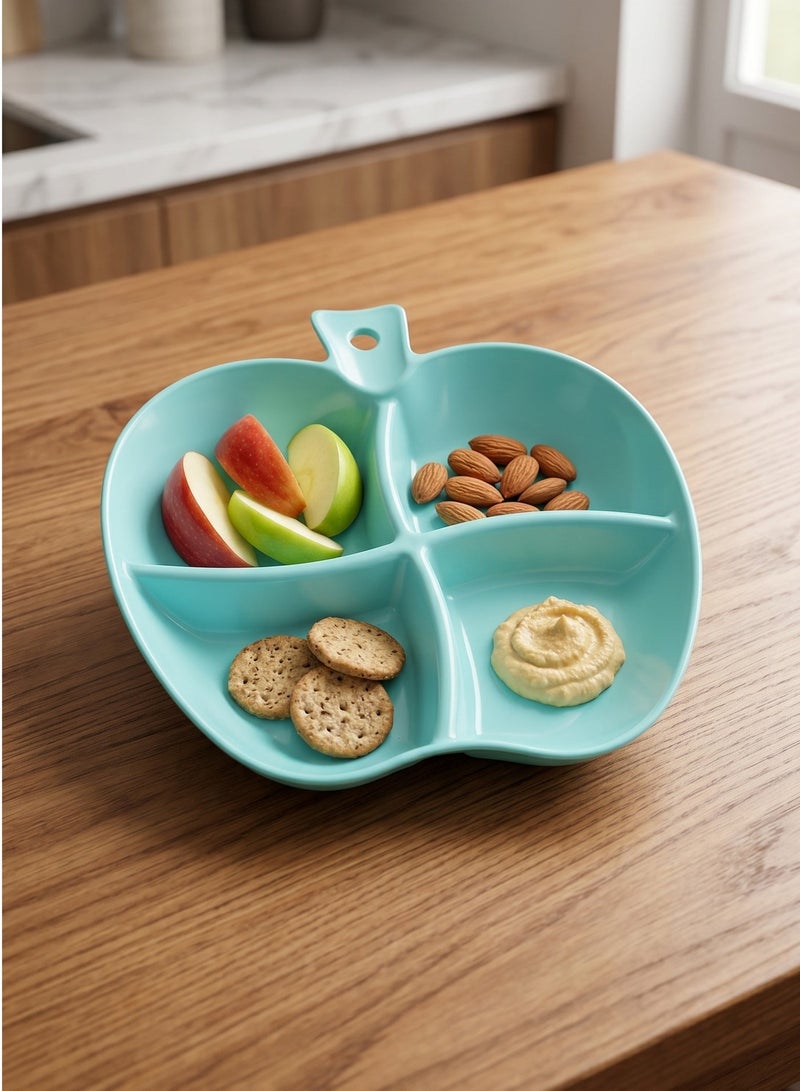 Divided Plastic Serving Platter for Fruits Nuts and Snacks Modern Functional Design Available in 4 Vibrant Colors (Pink Green Purple Red) Durable Material for Daily Hosting and Presentation - Image 5
