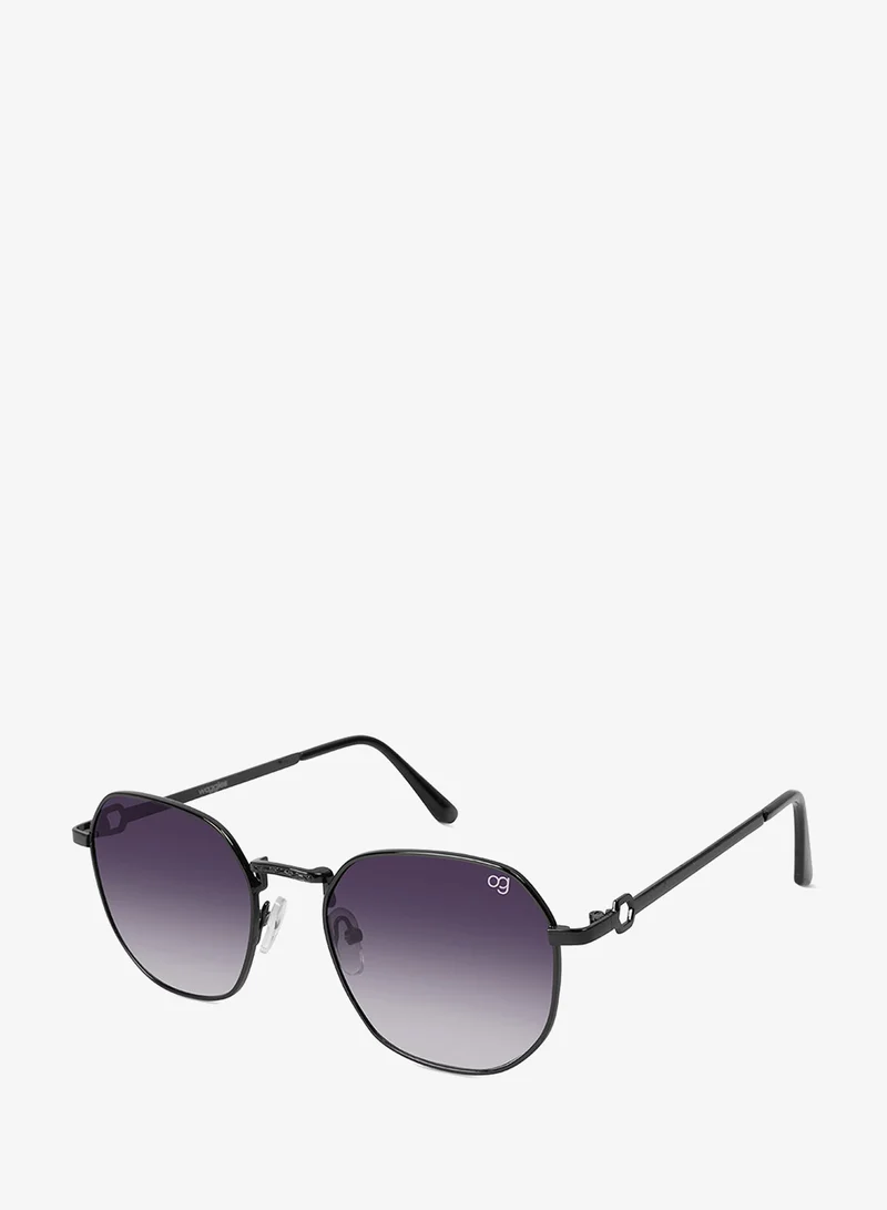 Woggles UV- Protected  Black Hexagonal Sunglasses