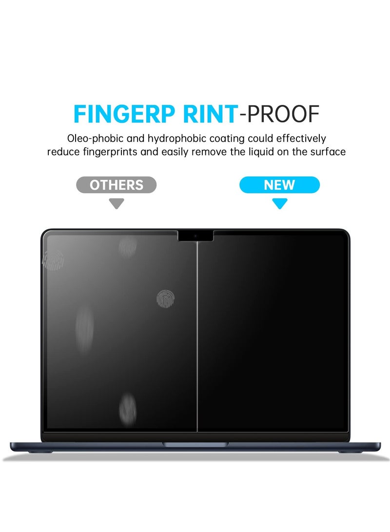 2 Pack MacBook Air 13.6 Inch Screen Protector Tempered Glass 2022 Macbook Air M2 Screen Protector (2024/2022 M3 A3113 M2 A2681)  - Image 4