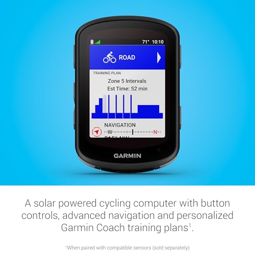 Garmin Edge 540 Solar, Solar-Charging GPS Cycling Computer with Button Controls, Targeted Adaptive Coaching, Advanced Navigation and More - Image 3