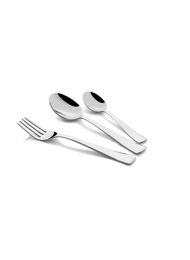 SHAPES Artic Premium Silver Stainless Steel Cutlery Set - 18 Pieces with Gift Box| Rust-Resistant, Dishwasher Safe, Elegant Design | Ideal for Home and Restaurant - Image 2