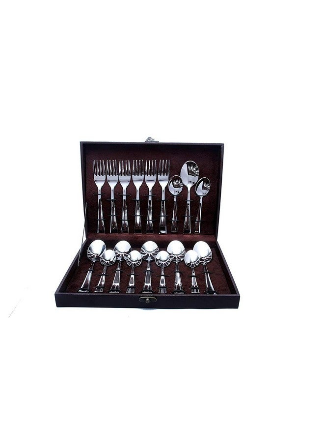 SHAPES Artic Premium Silver Stainless Steel Cutlery Set - 18 Pieces with Gift Box| Rust-Resistant, Dishwasher Safe, Elegant Design | Ideal for Home and Restaurant - Image 1