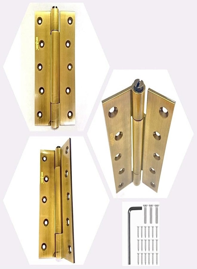 BRASK Brass Spring Hinges/Door Closer Hinge - Single Action 6" (Antique, 3) - Image 2