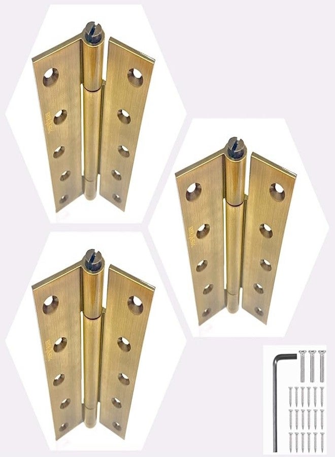 BRASK Brass Spring Hinges/Door Closer Hinge - Single Action 6" (Antique, 3) - Image 1