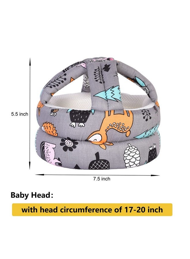 Umtiti Baby Adjustable Helmet, Lightweight and Soft, Great for Baby Learning to Walk and Crawl. Forest,Gray - Image 3