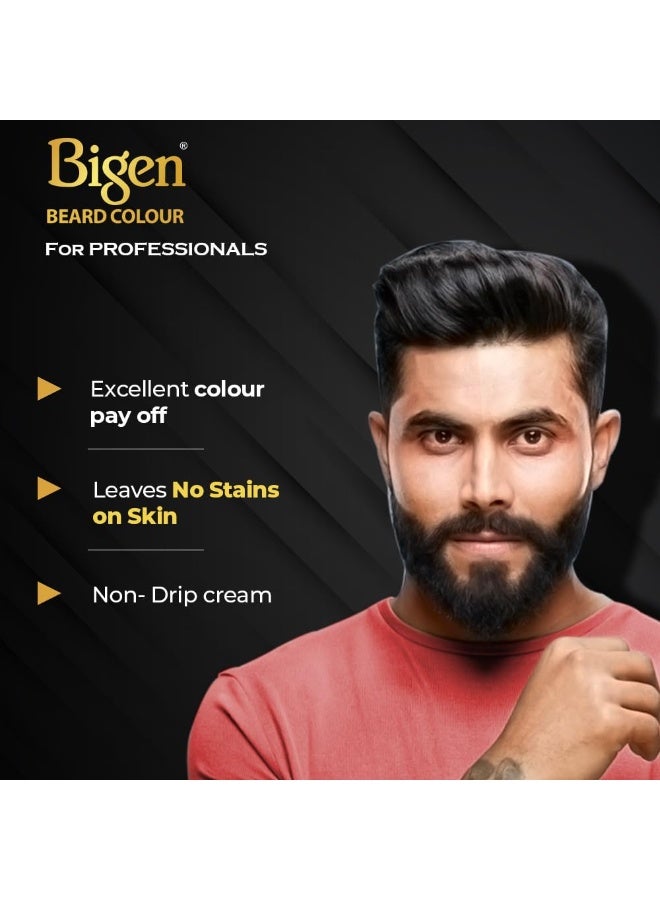 Bigen Proffesional Beard colour B101 Natural Black| Leaves no Stains, 40g+40g - Image 5