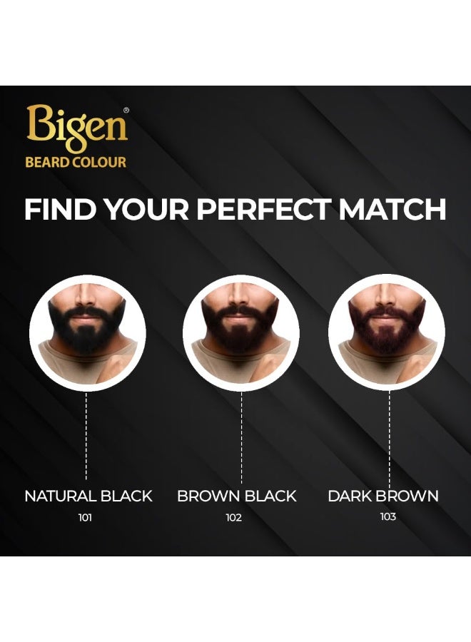 Bigen Proffesional Beard colour B101 Natural Black| Leaves no Stains, 40g+40g - Image 3