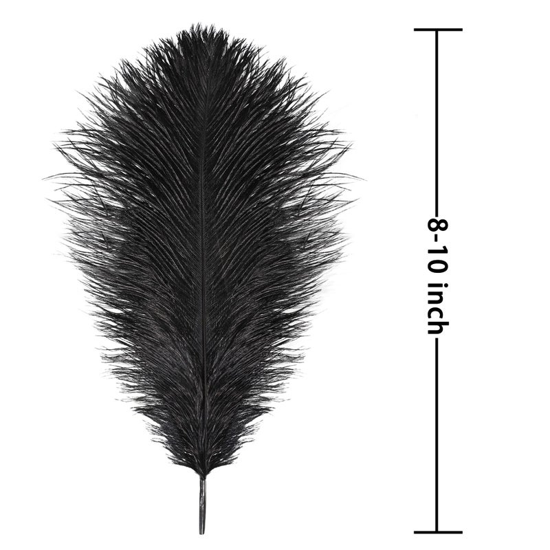 Soarer Black Ostrich Feathers Bulk - 30pcs 8-10 inches for Wedding Party Centerpieces, Home Decorations and DIY Crafts(Black) - Image 5