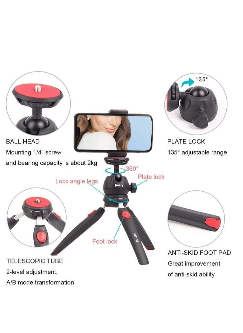 MT-35 - Table Top Mini Portable Fold-able Extendable Tripod Stand for Mobile Phones and DSLR  Digital Cameras - Coming with Universal Mobile Phone Holder - Image 3
