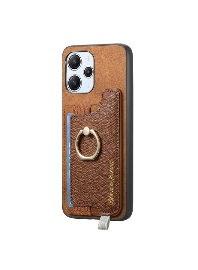 S-TOP Case For Redmi K70E / Poco X6 Pro 5G Retro Magsafe Cross Leather Ring Holder Card Bag Phone Case - Image 2