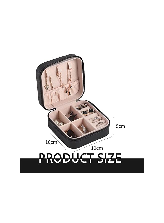 IAF Portable Travel Jewelry Box , Leather Jewellery Ring Organizer Case for Ring, Pendant, Earring, Necklace, Bracelet Organizer Storage Holder Boxes. - Image 3
