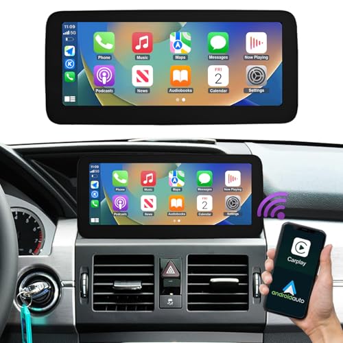 NINETOM 10.25 inch Touchscreen Wireless CarPlay Android Auto Multimedia Car Radio Receiver Compatible with Mercedes Benz GLK Class X204 with NTG4.0 System (2008-2012) - Image 1