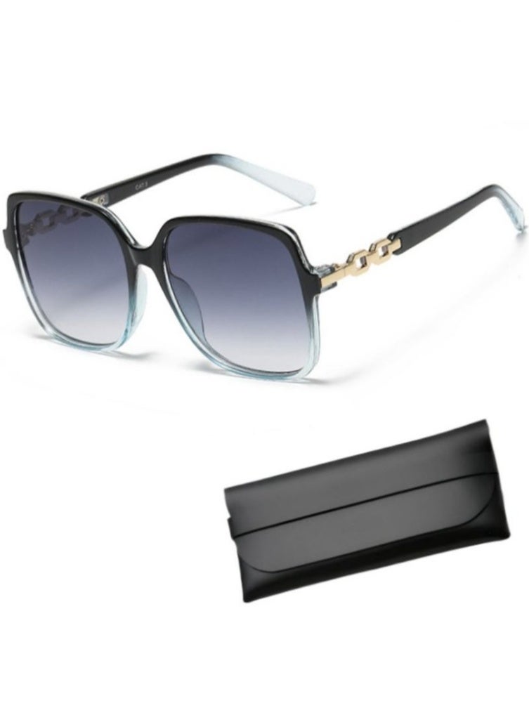 Square Sunglasses Women and men , Fashion Unique Temples Design Women abd men Sun Glassess, for Women and men Oversize Ladies Eye Sunglass, UV400 Protection Shades for Travel Daily Eyewear,Trendy metal hollow out eyeglass legs design sunglasses. - Image 1