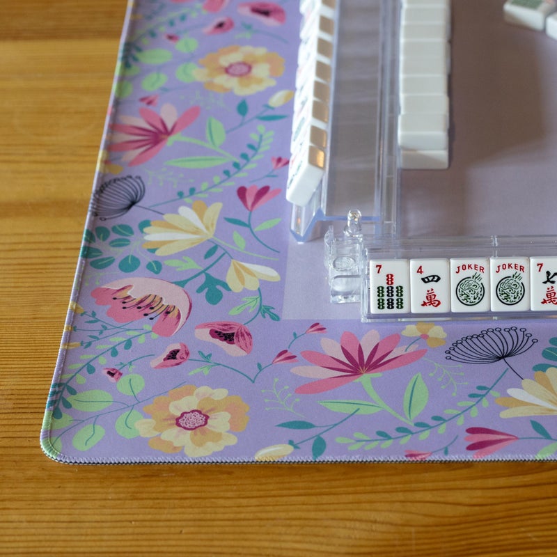 Hutch & Nook Mahjong Mat | 33" Non-Slip Card Table Cover | Decorative Game Mat for Mahjong Set, Dominoes, Poker & More (Lavender) - Image 5