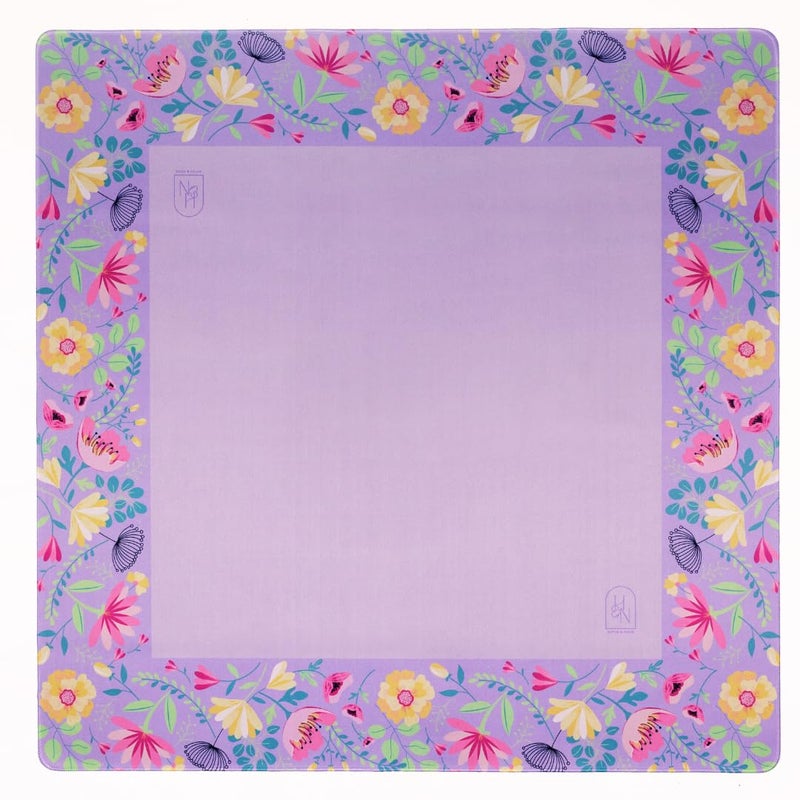 Hutch & Nook Mahjong Mat | 33" Non-Slip Card Table Cover | Decorative Game Mat for Mahjong Set, Dominoes, Poker & More (Lavender) - Image 1