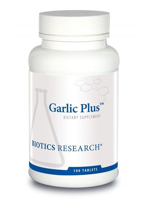 Research Garlic Plus Pure Garlic Concentrate Plus Vitamin C and Chlorophyllins, Supports Cardiovascular Health, Immune Function, Strong Antioxidant 100 Tablets
