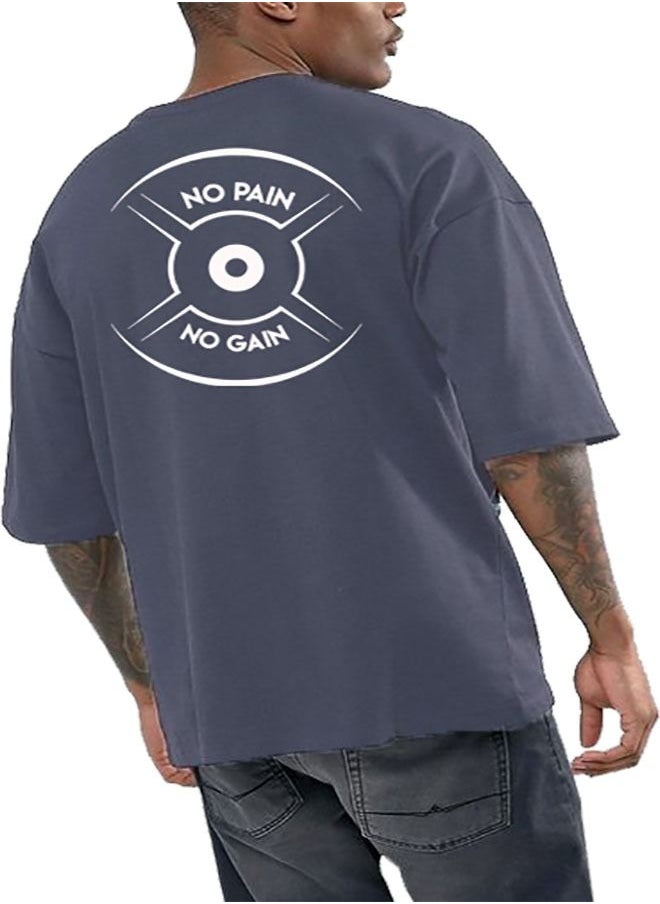 Genérico - Men's Oversize T-shirt - No Pain No Gain Printed for exercise, gym and bodybuilding 6 - Image 1