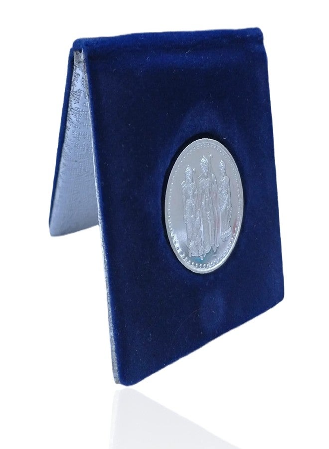 NINE10 Silver Plated Coins 10 Grams German Silver of Ram Darbar for Ram Navami Pooja or Diwali Gift Items for Men, Women, Staff, Customer, Clients, Corporate with Velvet Gift Box (Pack of 4 Pcs) - Image 5