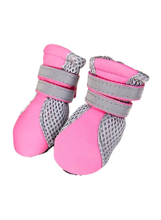 OUTAD Pure Rubber Soft Sole Walking And Running Shoes Pink/Grey 6x3.5x3cm - Image 1
