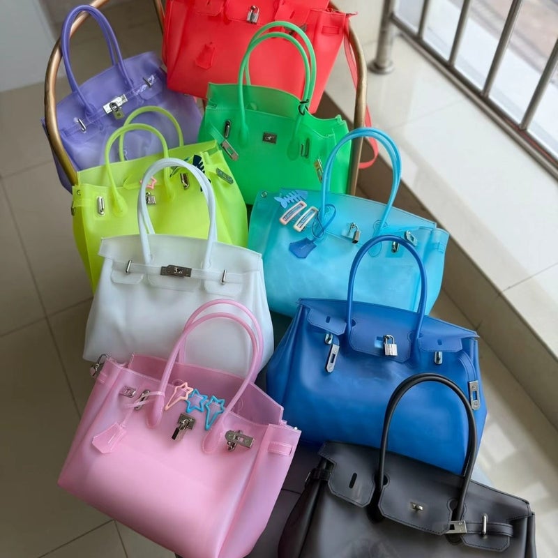 TPU Jelly Bag Women's Handbag Dopamine Summer Tote - Image 4