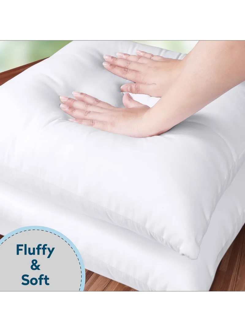 Donetella Cushion Pillow Insert 4-Pcs(45x45 Cm) Soft and Comfortable Microfiber Cushion Insert,White