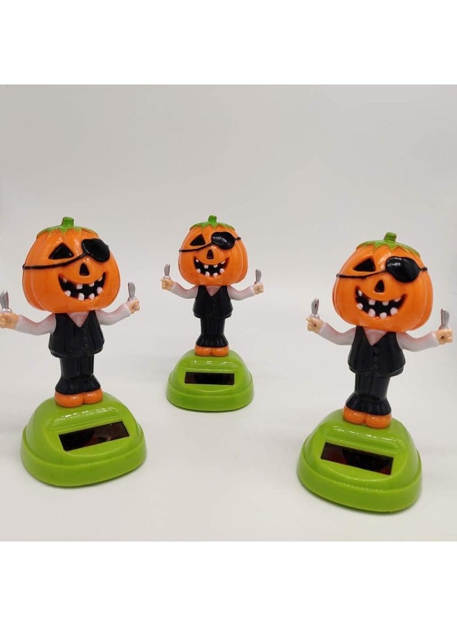 silvercnc Solar Powered Dancing Doll Swing Bobble Head  Pumpkin Toy Home Car  - Image 3