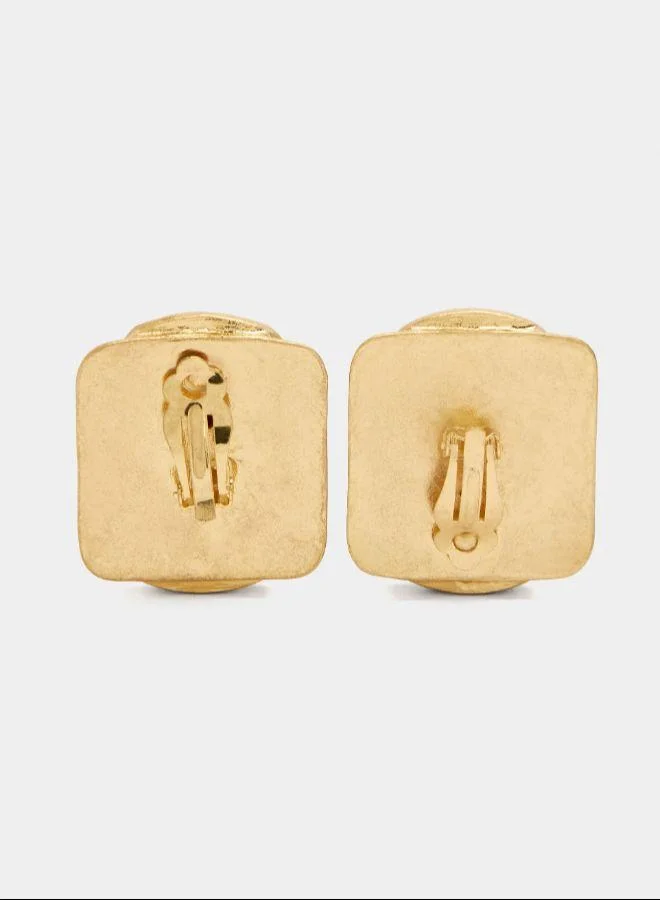 PARFOIS Maxi rectangular earrings