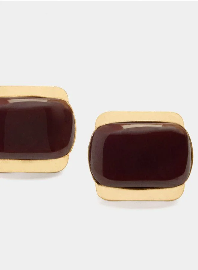 PARFOIS Maxi rectangular earrings