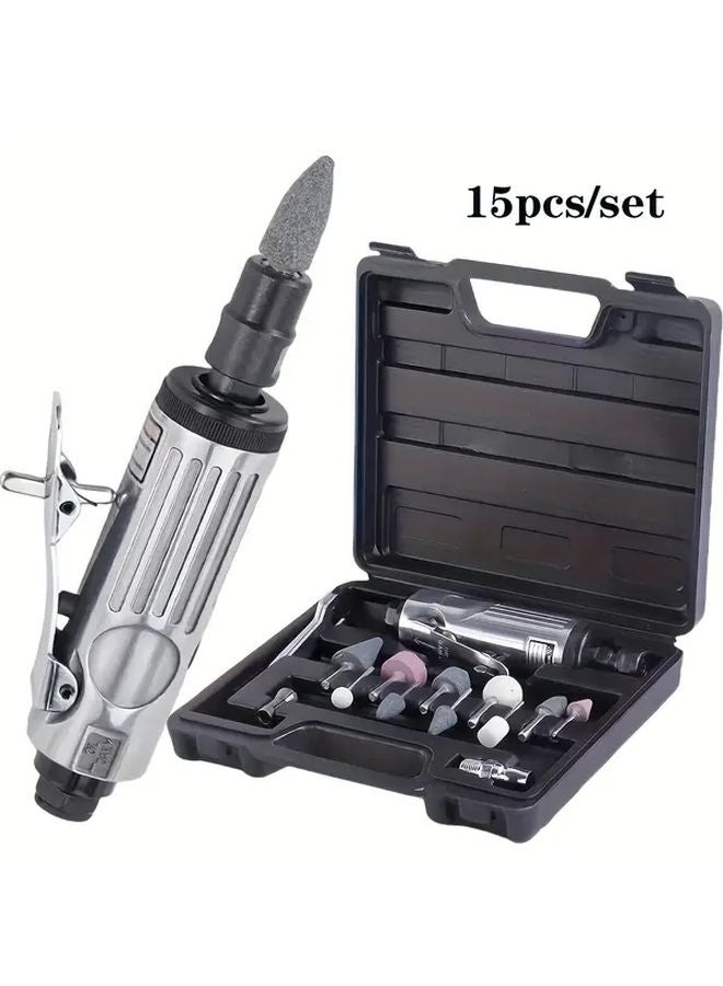 طقم تلميع هوائي كبير 15 في 1، مزدوج الرأس عالي السرعة لنحت وإصلاح الإطارات - Image 2