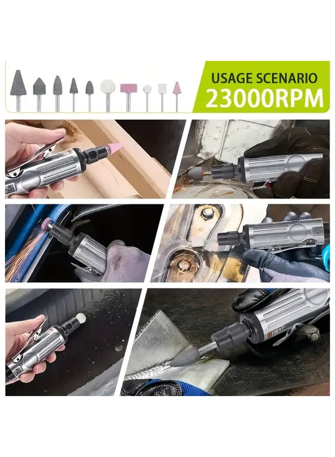 طقم تلميع هوائي كبير 15 في 1، مزدوج الرأس عالي السرعة لنحت وإصلاح الإطارات - Image 5