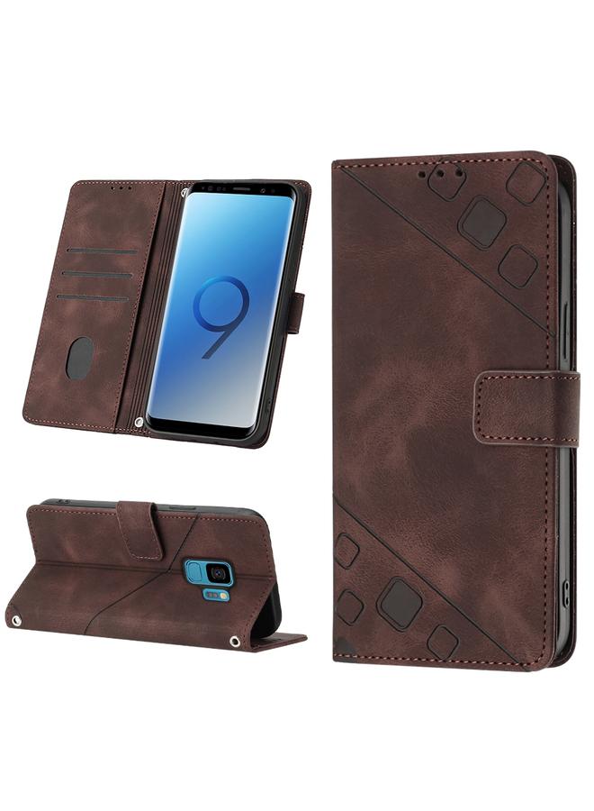 اس-توب جراب لهاتف Samsung Galaxy S9 مصنوع من الجلد المنقوش بملمس الجلد - Image 1