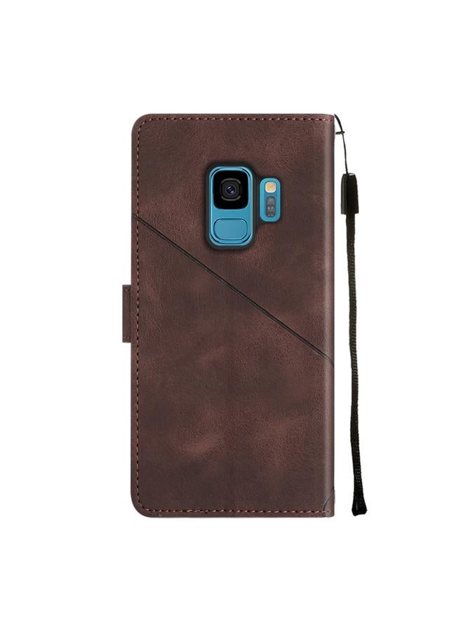 اس-توب جراب لهاتف Samsung Galaxy S9 مصنوع من الجلد المنقوش بملمس الجلد - Image 3