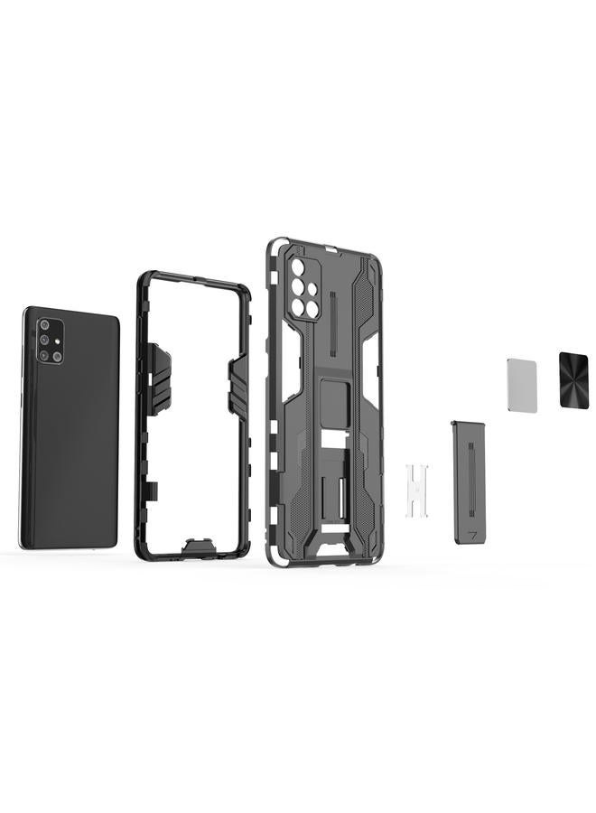 S-TOP Case For Samsung Galaxy A71 Supersonic PC + TPU Shock-proof Phone Case with Holder - Image 4