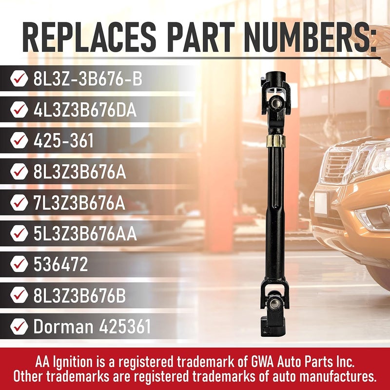 AA Ignition عمود توجيه متوسط AA Ignition مع موصل U لسيارات فورد F-150 ولينكولن مارك LT - Image 3