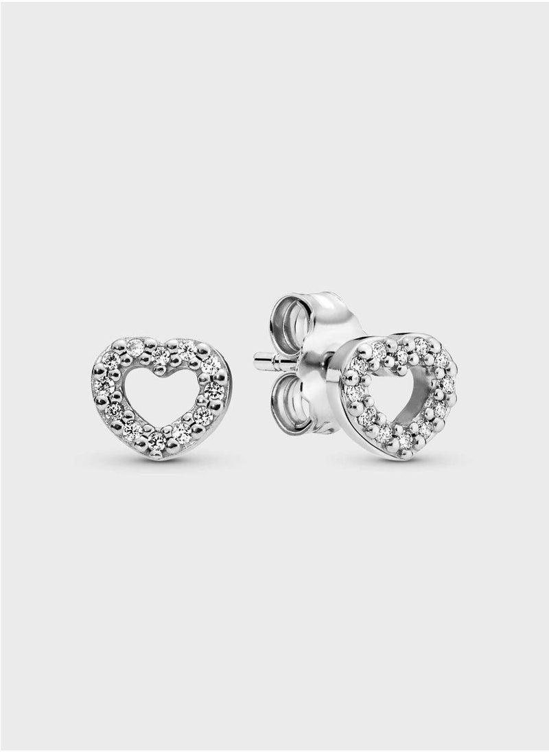 PANDORA Open Heart Stud Earrings - Image 1