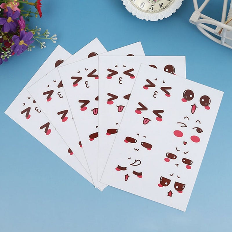 Cute Facial Expression Cup Stickers Self-Adhesive Stickers Kindergarten Reward Stickers Hand Account Stickers Note Book Cartoon Stickers - Image 4