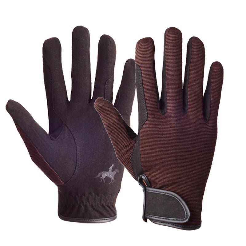 Generic WDEC Riding Gloves, Unisex Adult Riding Gloves, Breathable, Touchscreen Gloves, for Cycling, Riding and Outdoor Activities, Professional (Brown, L)  - Image 1